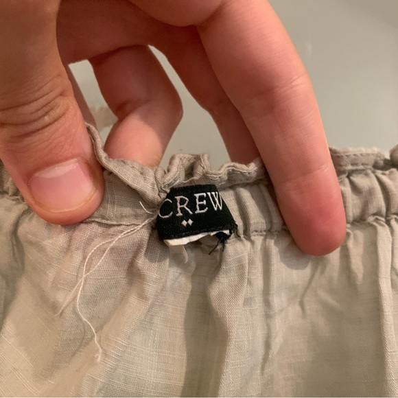 Gray J Crew embroidered peasant blouse - small - Picture 4 of 8